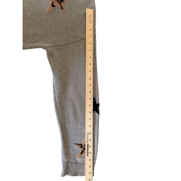Rails Percy Heather Gray Animal Star Sweater Sz M Cashmere Blend - Picture 7 of 10